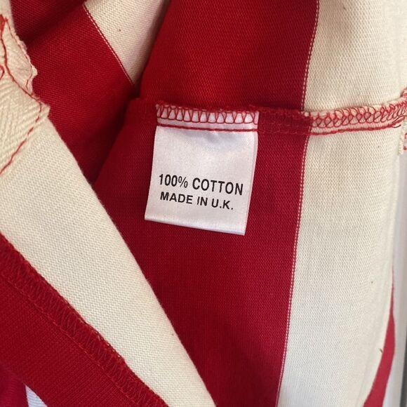 Hillier Bartley Red Striped Long Sleeve Rugby Polo Shirt Size M NWOT - Picture 4 of 6